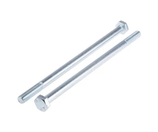 63-8082-27　Bright Zinc Plated Steel Hex Bolt, M10 x 200mm　917-3198