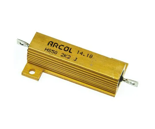 63-8303-02　Arcol HS50 Series Aluminium Ho***d Axial Wire Wound Panel Mount Resistor, 2.2kΩ ±5% 50W　HS50 2K2 J