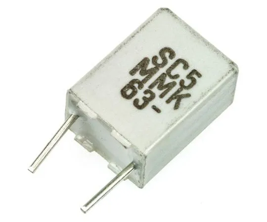 63-8305-45　KEMET 1μF Polyester Capacitor PET 40 V ac, 63 V dc ±10% MMK Series Through Hole　MMK5105K63J04L4BULK