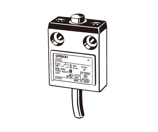 62-4828-81　［Discontinued］Small limit switch D4C　D4C-2801
