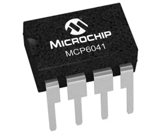 63-8318-55　MCP6041-I/P Microchip, Op Amp, RRIO, 14kHz, 3 V, 5 V, 8-Pin PDIP　MCP6041-I/P