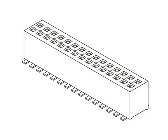 63-8123-28　Samtec FLE Series 1.27mm Pitch 80 Way 2 Row Straight PCB Socket, Surface Mount, SMT Termination　FLE-140-01-G-DV