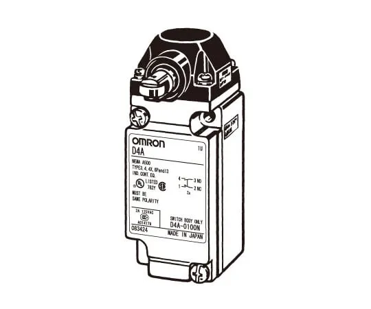 62-4832-59　［Discontinued］Small heavy equipment limit switch D4A-N　D4A-3C07-HN
