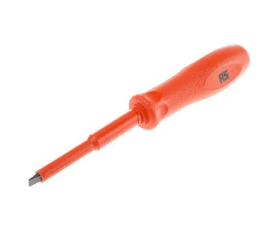 63-8074-97　RS Pro, VDE 1000V Approved Slotted Engineers Screwdriver 6.5 x 1.2 mm Tip 100 mm Alloy Steel　911-1112