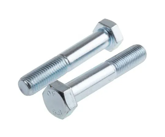 63-8082-57　Bright Zinc Plated Steel Hex Bolt, M20 x 110mm　917-3321