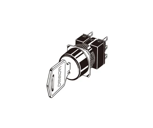 62-4722-93　［Discontinued］Key shaped selector switch (separate form) (Round body Φ16) A165K　A165K-T3AMC-2