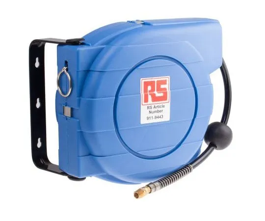 63-8075-87　RS PRO 1/4 in BSPT 8mm 277mm Hose Reel 10, Wall Mounting　911-9443