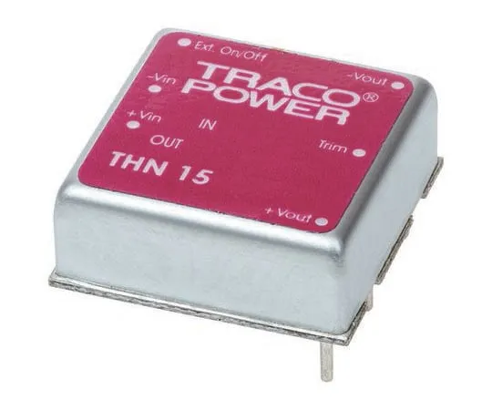 63-8323-91　TRACOPOWER THN 15WI 15W Isolated DC-DC Converter Through Hole, Voltage in 18 → 75 V dc, Voltage out 12V dc　THN 15-4812WI