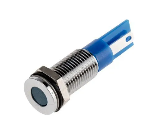 63-8077-74　RS PRO Blue Indicator, 24 V dc, 8mm Mounting Hole Size, Faston, Solder Lug Termination, IP67　913-8713