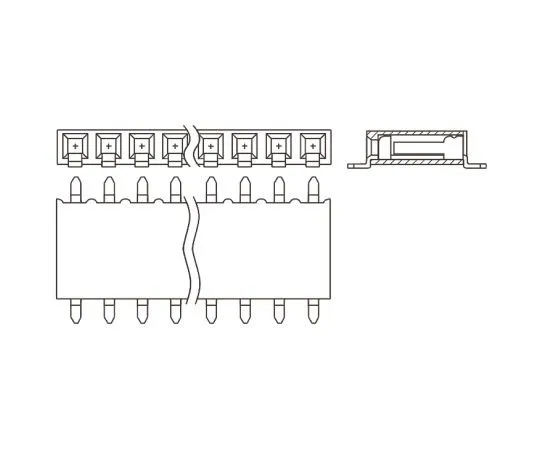 63-8122-15　Samtec SSM Series 2.54mm Pitch 10 Way 1 Row Right Angle PCB Socket, Surface Mount, Solder Termination　SSM-110-L-SH