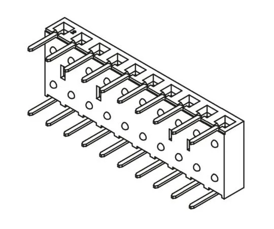 63-8122-78　Samtec BCS Series 2.54mm Pitch 10 Way 1 Row Right Angle PCB Socket, Through Hole, Through Hole Termination　BCS-110-L-S-HE