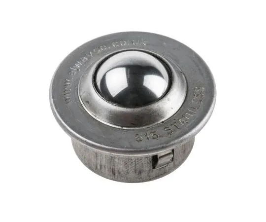 63-8076-37　ALWAYSE Circular Flange 15.8mm Stainless Steel Ball Transfer Unit　515-2-15