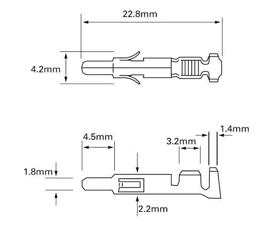 63-8110-75　TE Connectivity Universal MATE-N-LOK Male Crimp Terminal Contact 14AWG 350547-2　350547-2