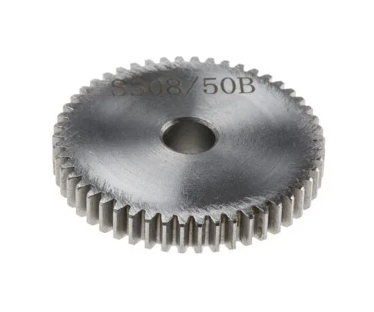 63-8055-81　RS PRO Steel 50 Teeth Spur Gear, 40mm Pitch Diam. , 19mm Hub Diam. , 8mm Bore Diam.　878-7881
