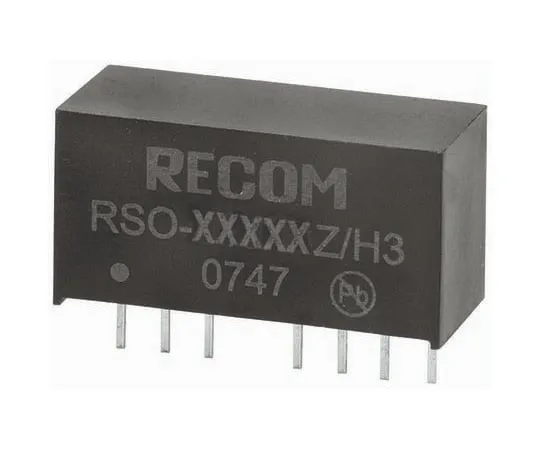 63-8321-12　Recom RSO 1W Isolated DC-DC Converter Through Hole, Voltage in 18 → 72 V dc, Voltage out 15V dc　RSO-4815SZ/H3