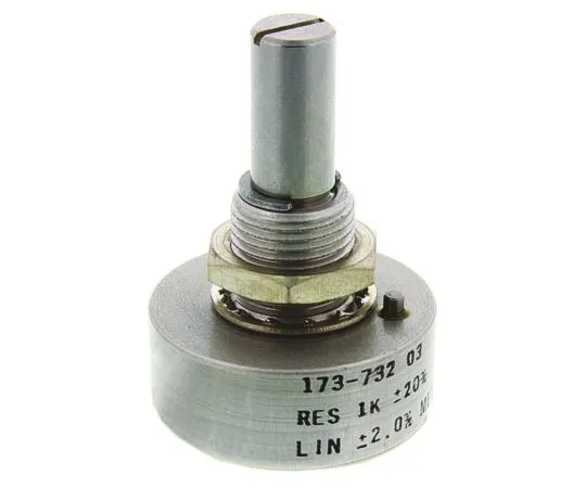 63-8304-58　Vishay 1 Gang Rotary Conductive Plastic Potentiometer with a 6.35 mm Dia. Shaft, 1kΩ, ±20%, 1W, Linear 157B102MX9001　157B102MX9001