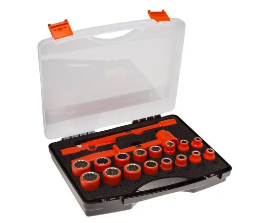 63-8075-65　RS PRO, 19 Piece Socket Set 1/2 in Insulated Square Drive　911-1474