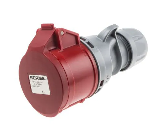 63-8064-53　RS PRO IP44 Red Cable Mount 6P+E Industrial Power Socket, Rated At 16A, 415 V　893-7947