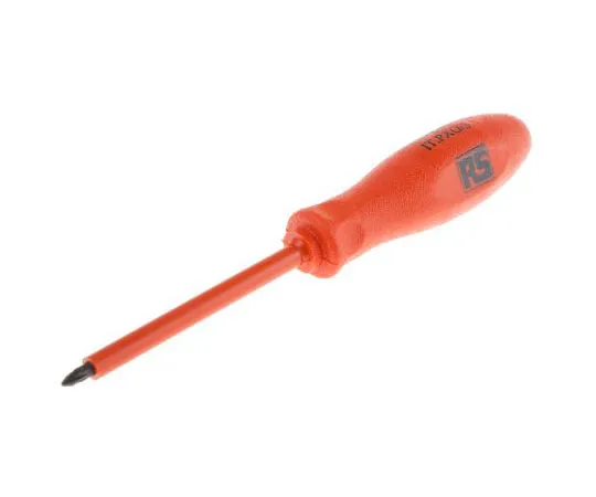 63-8075-05　RS Pro, VDE 1000V Approved Pozidriv Insulated Screwdriver PZ0 Tip 75 mm Alloy Steel　911-1137