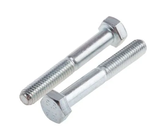63-8081-94　Bright Zinc Plated Steel Hex Bolt, M5 x 35mm　917-3081