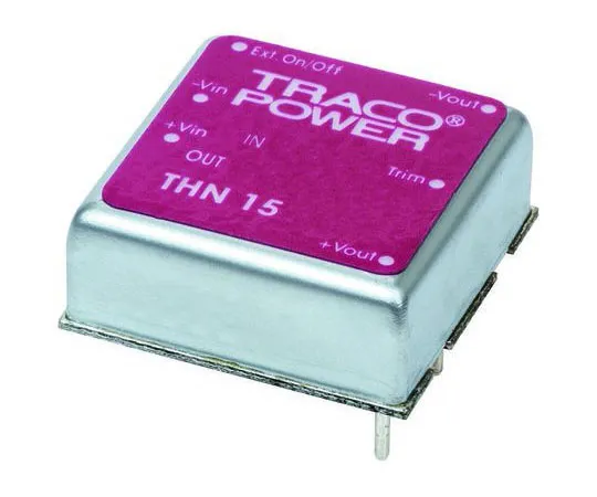 63-8323-85　TRACOPOWER THN 15 15W Isolated DC-DC Converter Through Hole, Voltage in 36 → 75 V dc, Voltage out 15V dc　THN 15-4813