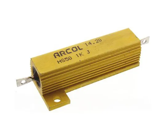 63-8302-99　Arcol HS50 Series Aluminium Housed Axial Wire Wound Panel Mount Resistor, 1kΩ ±5% 50W　HS50 1K J