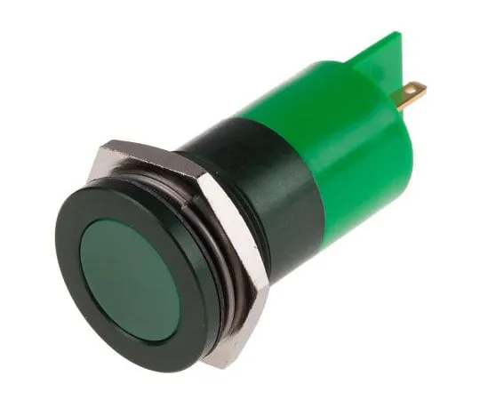 63-8068-44　RS PRO Green Indicator, 24 V ac/dc, 22mm Mounting Hole Size, Faston, Solder Lug Termination, IP67　898-7716