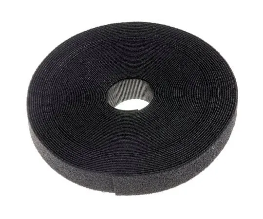 63-8062-17　RS PRO Black Hook & Loop Tape, 20mm x 10m　890-4187