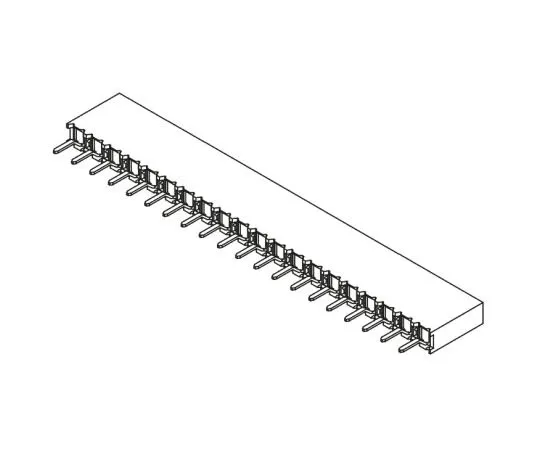 63-8122-87　Samtec BCS Series 2.54mm Pitch 20 Way 1 Row Straight PCB Socket, Through Hole, Solder Termination　BCS-120-L-S-TE
