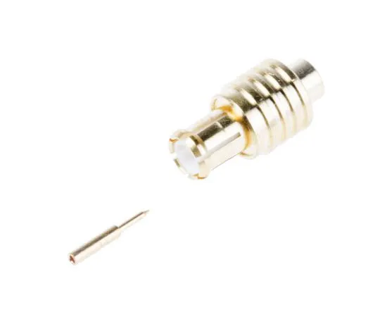 63-8086-54　RS PRO Cable Mount MCX Connector Plug, 50Ω Impedance, Bulkhead Fitting, Solder Termination, 0 → 6GHz, RG405　921-0221