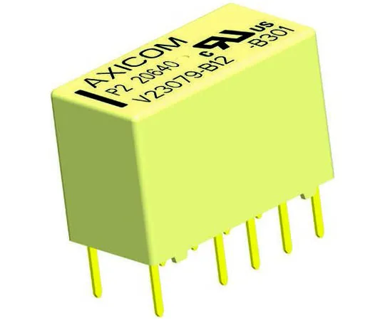 63-8339-37　DPDT PCB Mount Latching Relay 2 A, 5V dc　V23079C1101B301