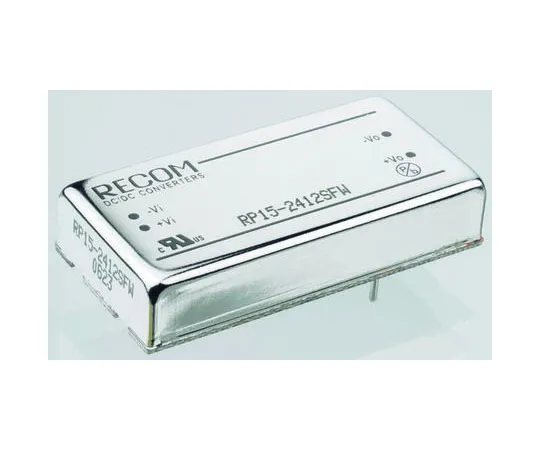 63-8303-24　Recom RP15 FW 15W Isolated DC-DC Converter Through Hole, Voltage in 9 → 36 V dc, Voltage out 15V dc　RP15-2415SFW