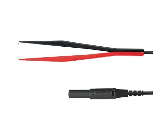 63-8073-84　Schutzinger Kelvin Clip, Black, Red With Gold Plating, 17mm Jaw Opening, 1A, 33 V ac, 70 V dc　KML 7848 Au / PZ / 150/ SW