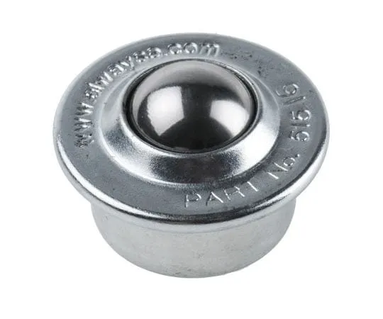 63-8076-38　ALWAYSE Circular Flange 15.8mm Stainless Steel Ball Transfer Unit　515016