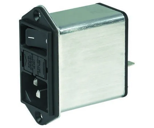 63-8328-44　Male C14 IEC Filter Panel Mount,Quick Connect Terminals 6.3 x 0.8 mm,Rated At 8A,250 V ac　DD12.8121.111
