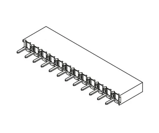 63-8122-82　Samtec BCS Series 2.54mm Pitch 12 Way 1 Row Straight PCB Socket, Through Hole, Solder Termination　BCS-112-L-S-TE