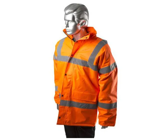 63-8084-81　RS PRO Orange Men's M Waterproof Polyester Hi Vis Jacket　918-5905