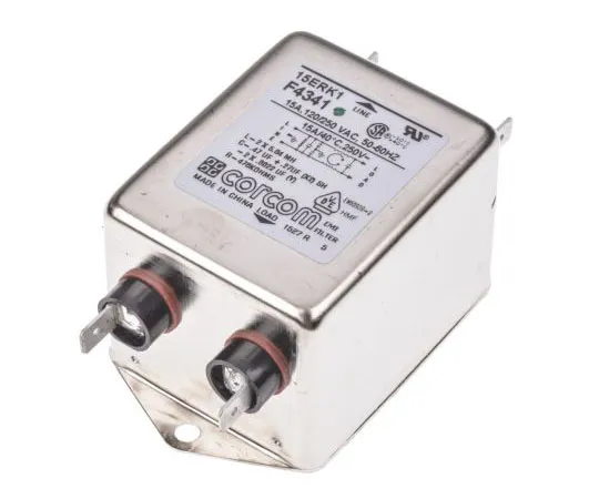 63-8057-37　TE Connectivity Corcom RK Series 15A 250 V ac 50 Hz, 60 Hz Flange Mount RFI Filter, with Spade Terminals, Single Phase　2-1609089-6