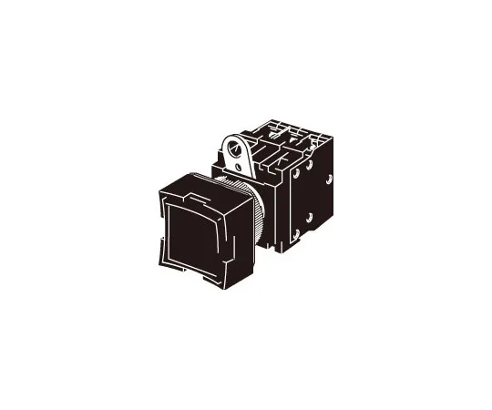 62-4752-14　［Discontinued］Pushbutton switch (Rectangular) (guard type) (LED lighting decompression unit) (Round body type Φ22/25) A22L　A22L-DA-T2-02M