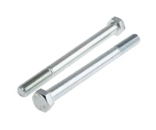 63-8082-55　Bright Zinc Plated Steel Hex Bolt, M16 x 190mm　917-3315