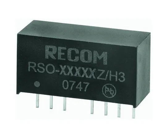63-8321-13　Recom RSO 1W Isolated DC-DC Converter Through Hole, Voltage in 4.5 → 18 V dc, Voltage out 15V dc　RSO-1215SZ