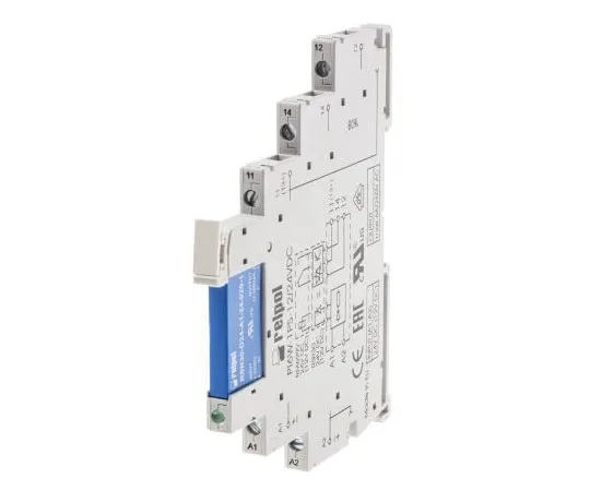 63-8078-90　Relpol PIR6W Series 24V ac/dc DIN Rail Interface Relay Module, SPDT　PIR6W-1PS-24VAC/DC-T