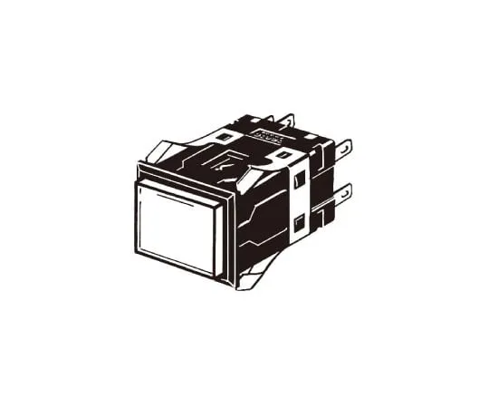 62-4835-11　［Discontinued］Illuminated push-button switch (incandescent lamp) (square body type) (Rectangle) A3S　A3SJ-90B1-14A