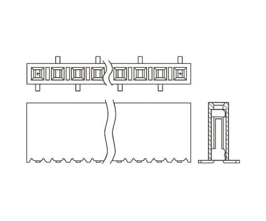 63-8122-20　Samtec SSM Series 2.54mm Pitch 8 Way 1 Row Straight PCB Socket, Surface Mount, Solder Termination　SSM-108-L-SV