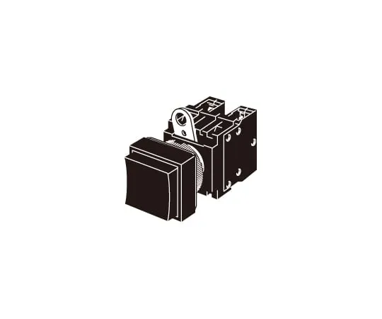 62-4754-39　［Discontinued］Pushbutton switch (Rectangular) (overhang) (non-illumination) (Round body type Φ22/25) A22　A22-CW-02M