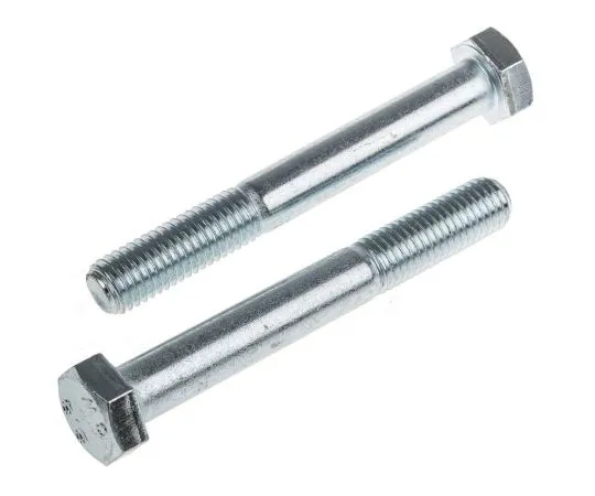 63-8082-44　Bright Zinc Plated Steel Hex Bolt, M14 x 110mm　917-3273
