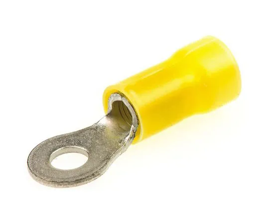 63-8343-17　TE Connectivity PLASTI-GRIP Series Insulated Crimp Ring Terminal, M4 Stud Size, 2.6mm² to 6.6mm² Wire Size, Yellow　2-34853-1