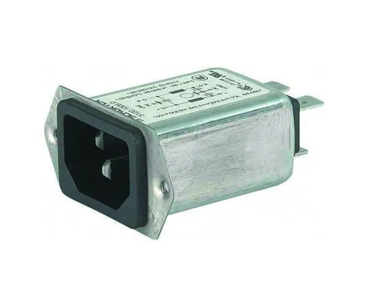 63-8328-45　Male C14 IEC Filter Panel Mount,Rated At 15A,250 V ac　5120.1007.0