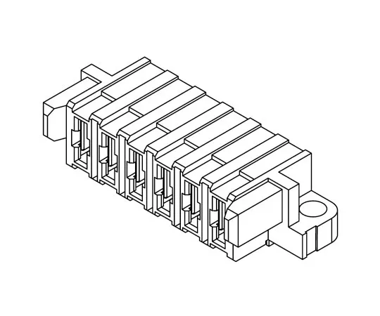 63-8123-40　Samtec MPS Series 5mm Pitch 8 Way 1 Row Right Angle PCB Socket, Through Hole, Solder Termination　MPS-08-01-01-L-RA-SD