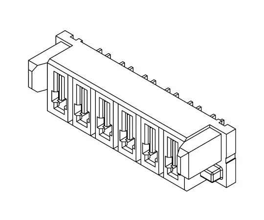 63-8123-41　Samtec MPS Series 5mm Pitch 4 Way 1 Row Straight PCB Socket, Through Hole, Solder Termination　MPS-04-7.70-01-L-V